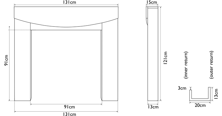 Hardwick Fire Surround Measurements