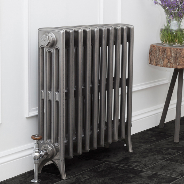 rathmell 4 column cast iron radiator in hand burnished finish