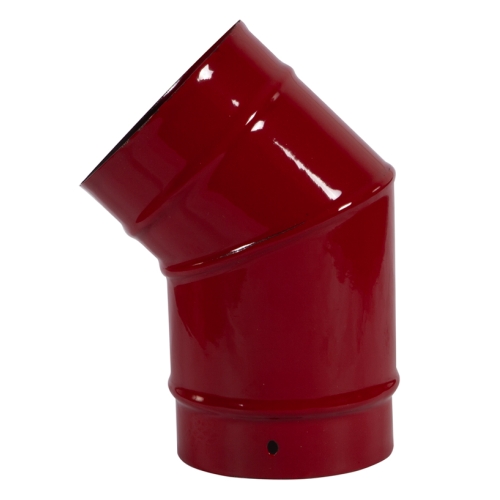 135 Degree Swept Elbow Stove Pipe Red Enamel Range