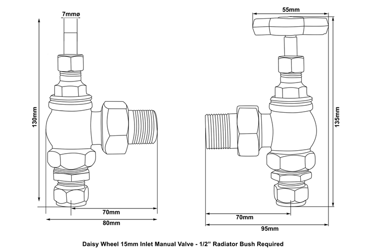 Daisy Manual Valve Measurements