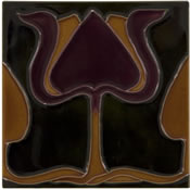 Burgundy Orange Tulip Green Tiles Range