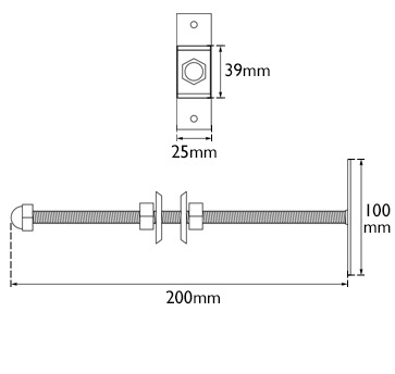 Radiator Wall Stay Stainless Steel Technical