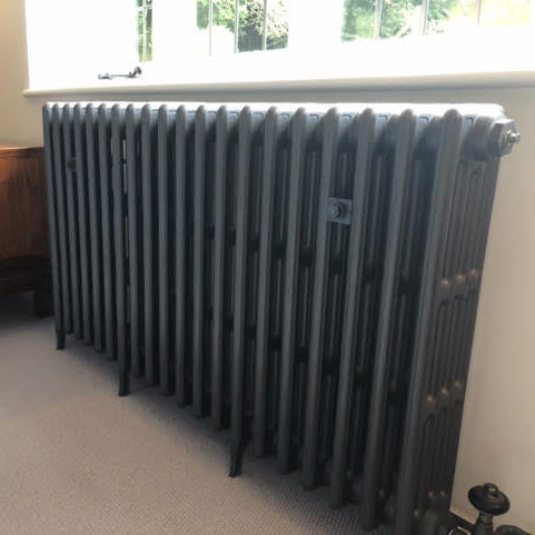 Victorian 4 Column Painted Cast Iron Radiator