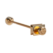 Thistle Wall Stay Polished Brass 300 Range