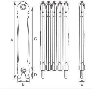 Antoinette Cast Iron Radiator Technical