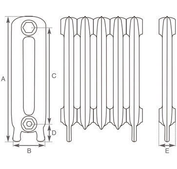 Princess Cast Iron Radiator Technical