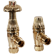 Crocus Thermostatic Valve in Brass Lacquered